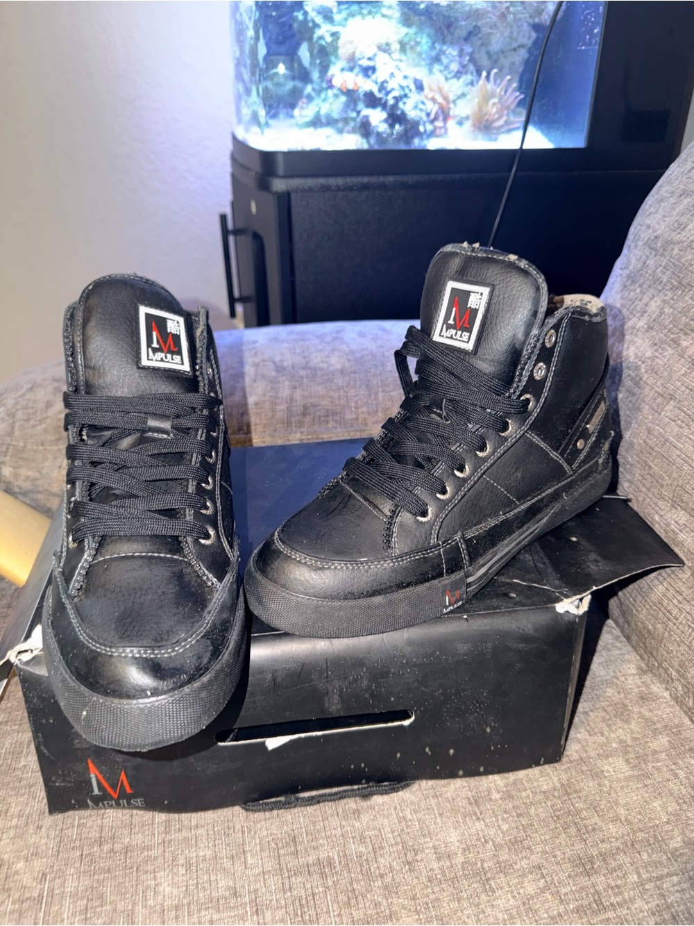 Impulse Sport Culture Men’s Black High Top Sneakers Size 8.5 w/ Box